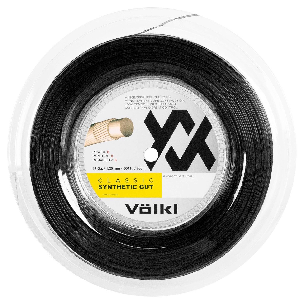 Volkl Classic Synthetic Gut 17 1.25mm 200M Reel - Racquet Depot UK
