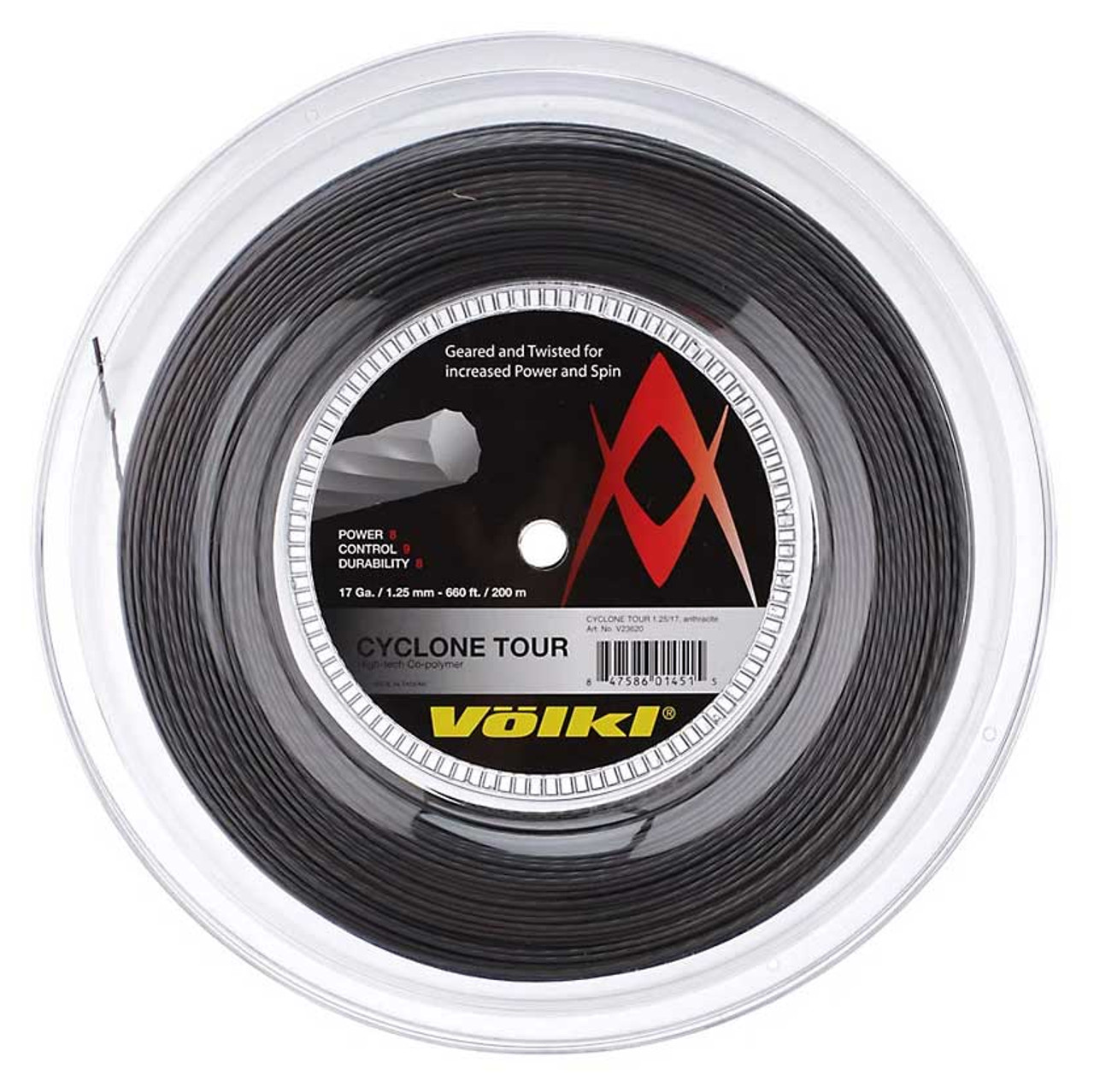 Volkl Cyclone Tour 17 1.25mm 200M Reel W D Strings