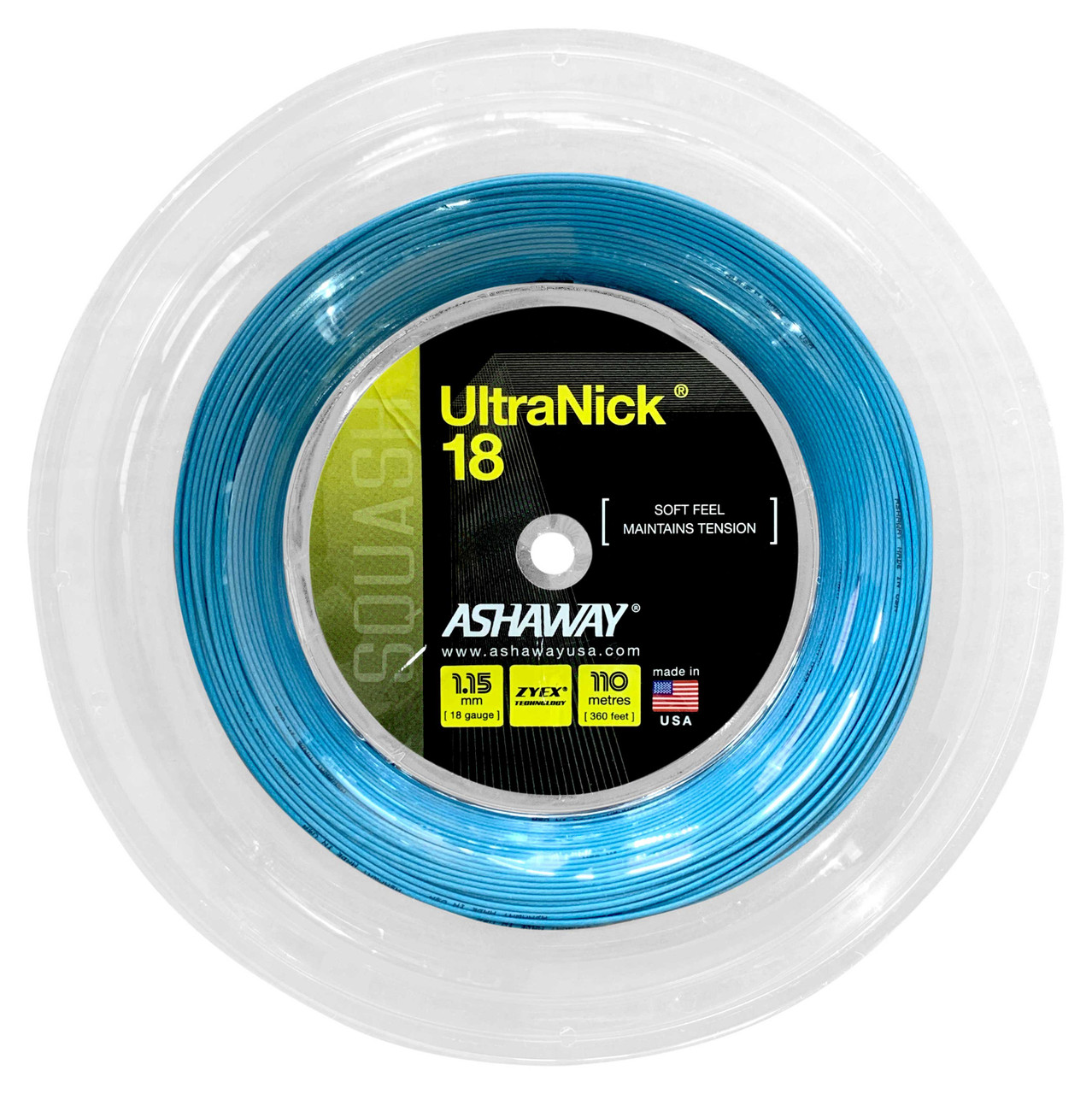 thumbnail interactive-video image 1 of Ashaway Powernick 18 Squash Racket String - Red (110m Reel) 1 of 5