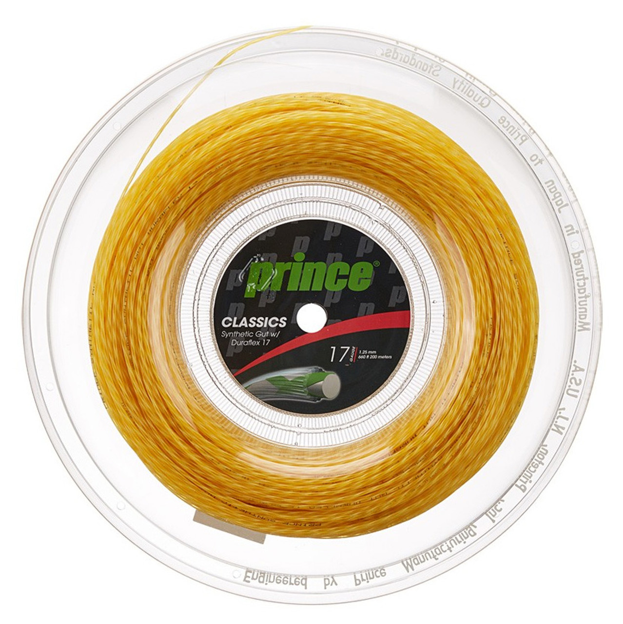 Prince Synthetic Gut Duraflex 17 1.25mm 200M Reel - W & D Strings