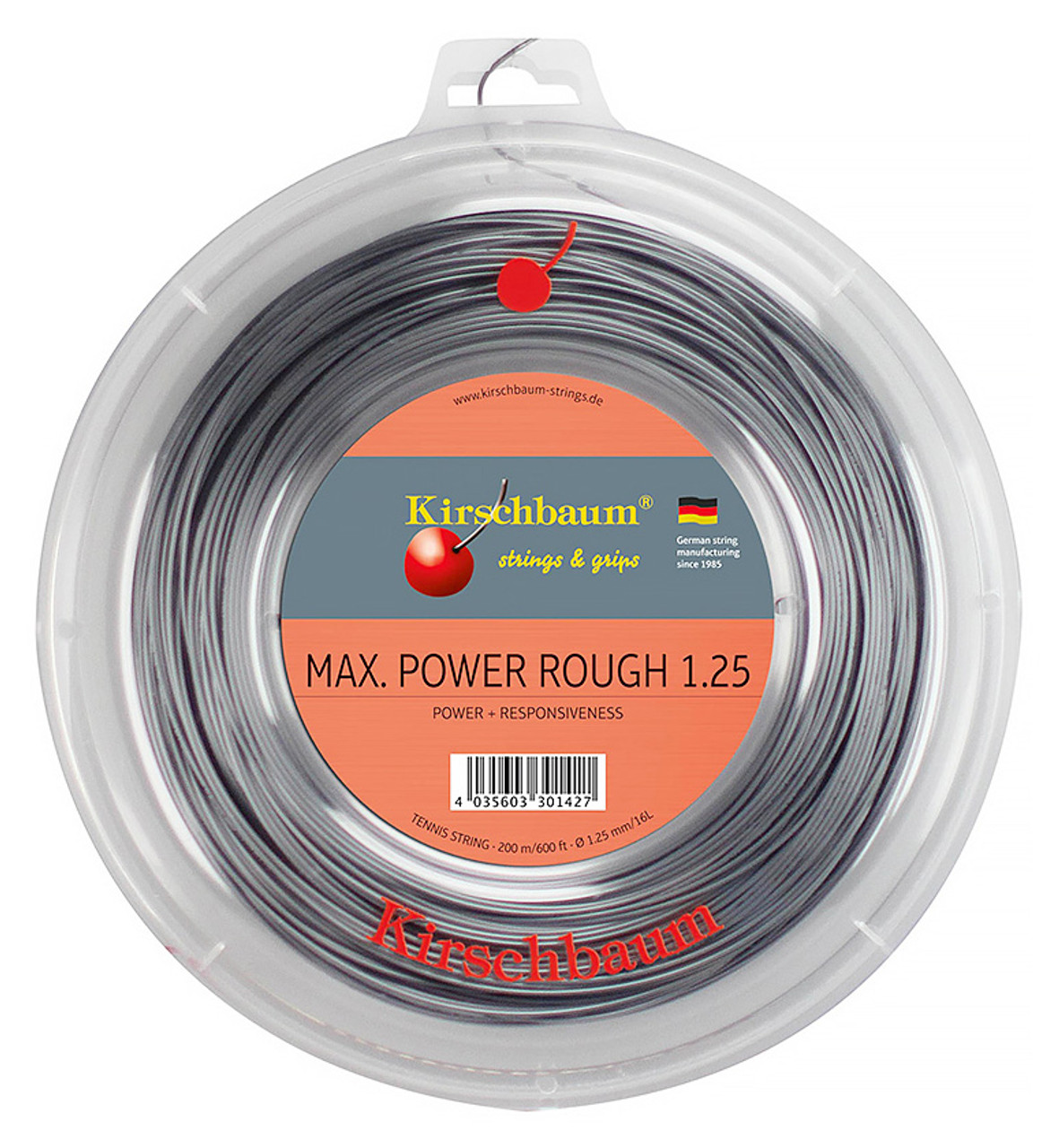 Kirschbaum Max Power Rough 17 1.25mm 200M Reel - W & D Strings