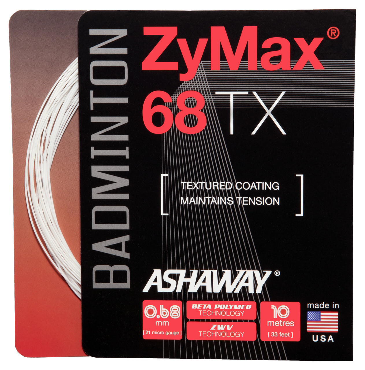 Ashaway ZyMax 68 TX 0.68mm Badminton Set