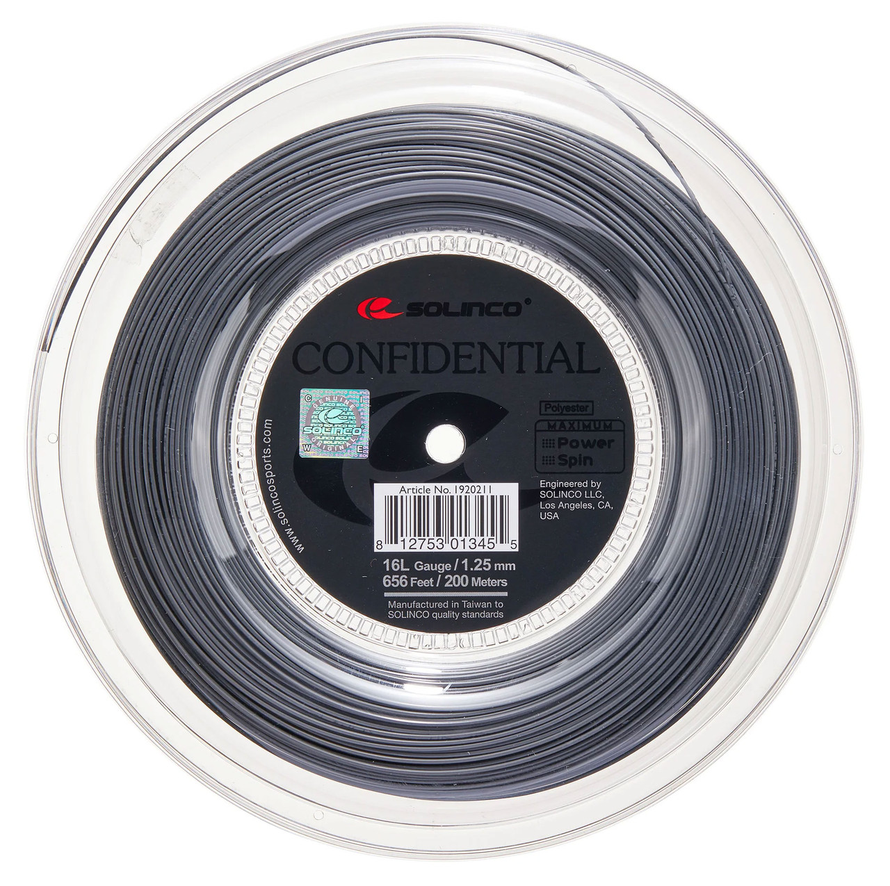 Solinco Confidential 16L 1.25mm 200M Reel - W & D Strings