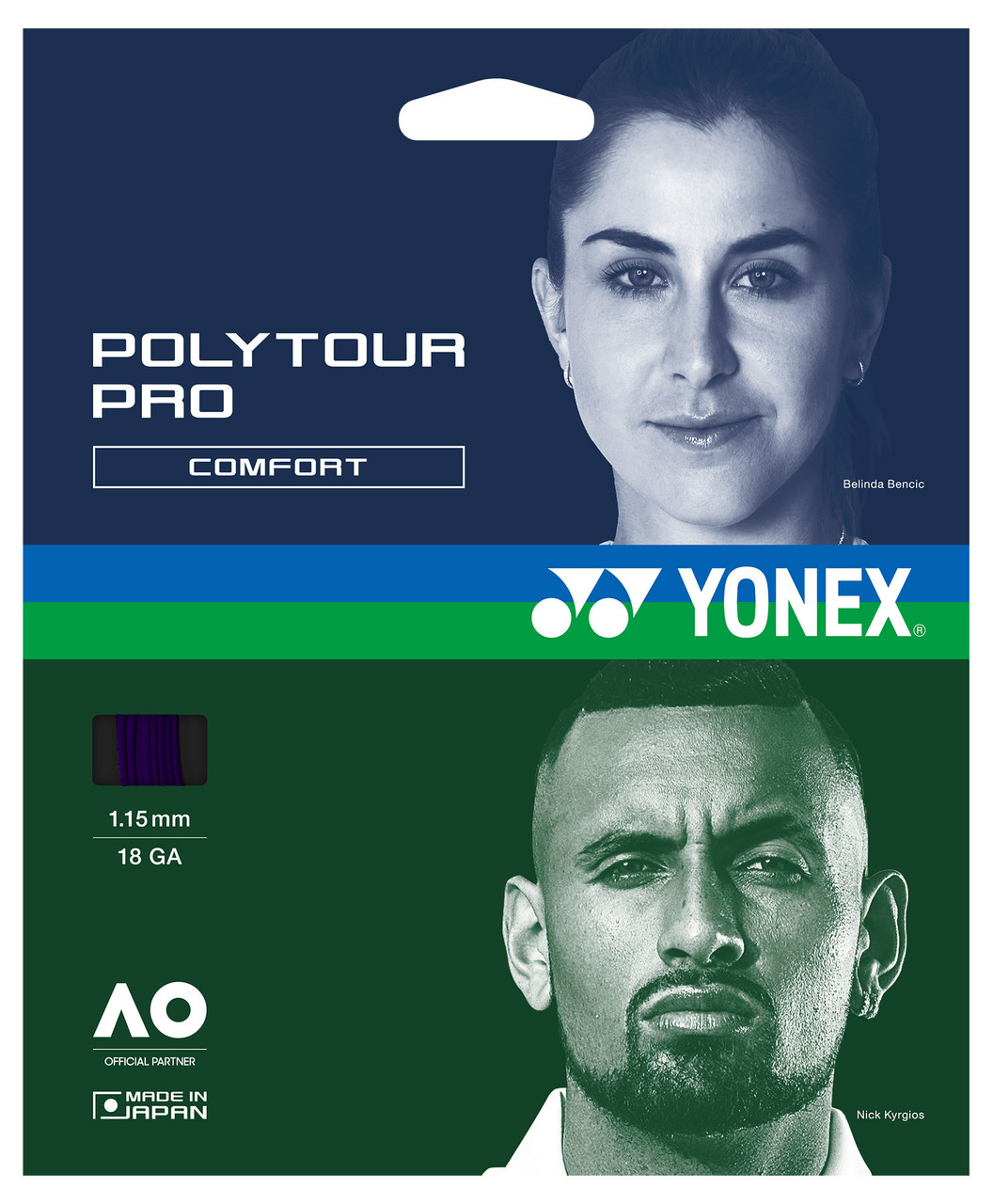 Yonex Poly Tour Pro 18 1.15mm Set - W & D Strings
