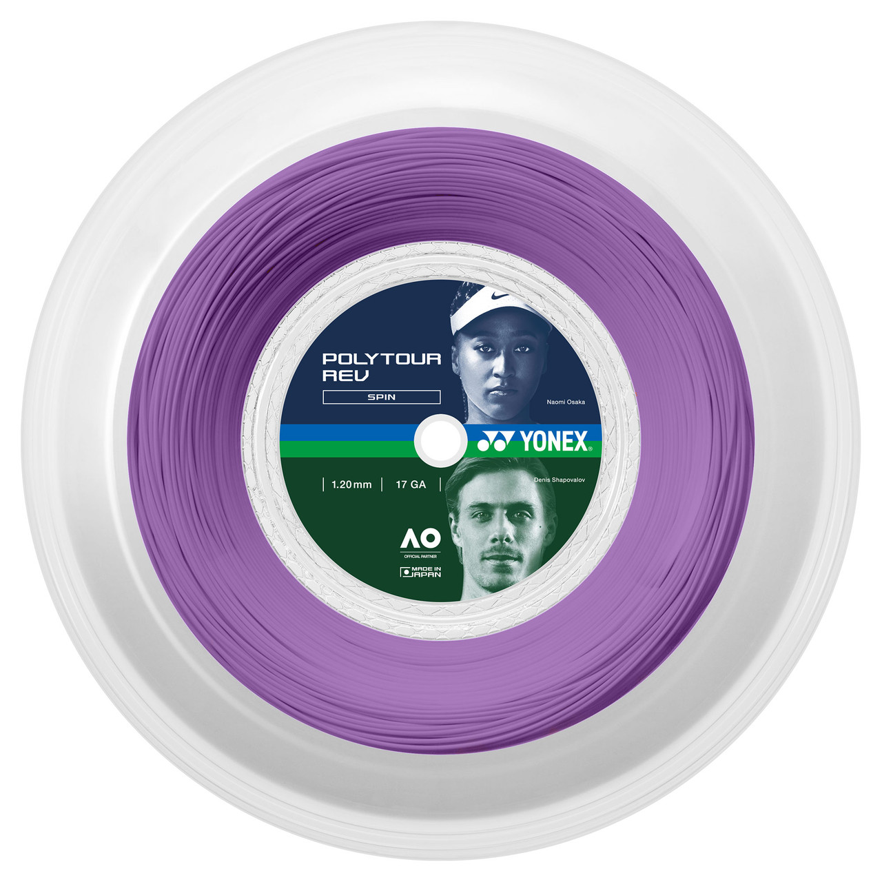Yonex Poly Tour Rev 120 17G Tennis String - Purple