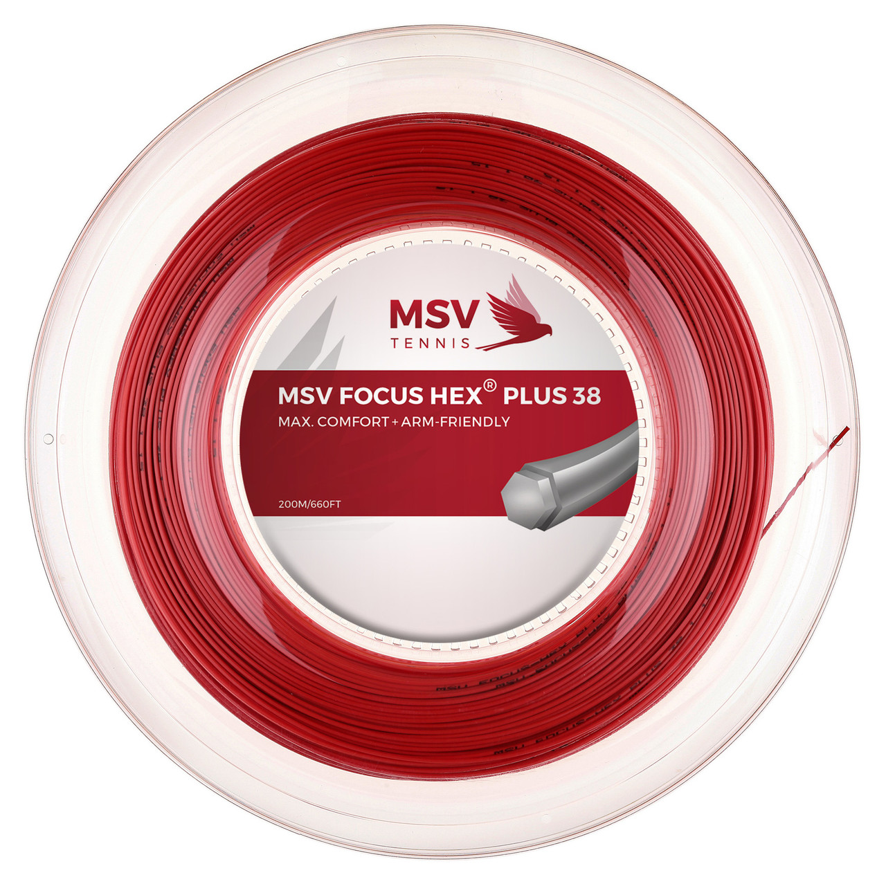 Corde MSV Focus-HEX 200 M – Blanc, 1.23 Mm, Pour Raquette De Tennis, Performance Et Durabilité