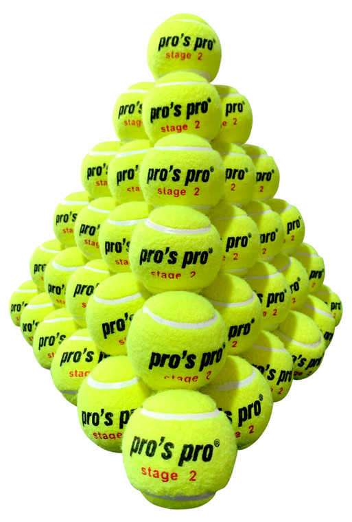 Pro's Pro Stage 2 Orange Junior Tennis Balls 60 Pack