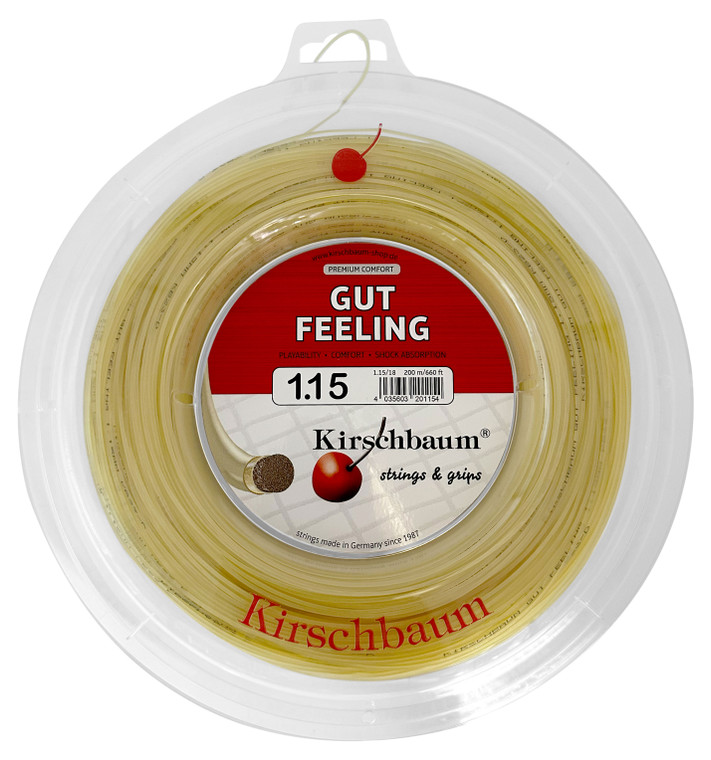 Kirschbaum Gut Feeling 18 1.15mm Squash 200M Reel Kirschbaum Gut Feeling 18 1.15mm Squash 200M Reel