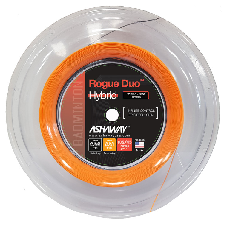 Ashaway Rogue Duo 0.68-0.61mm Badminton Hybrid 200M Reel
