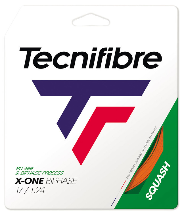 Tecnifibre X-One Biphase 17 1.24mm Squash Set
