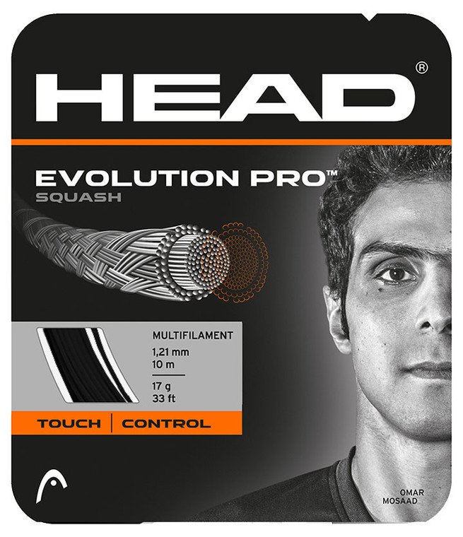 Head Evolution Pro 17 1.21mm Squash Set
