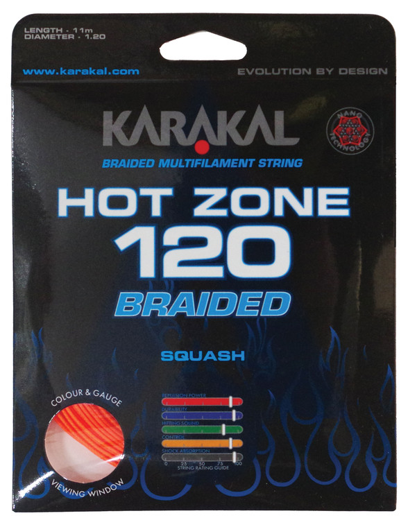 Karakal Hot Zone Braided 17 1.20mm Squash Set