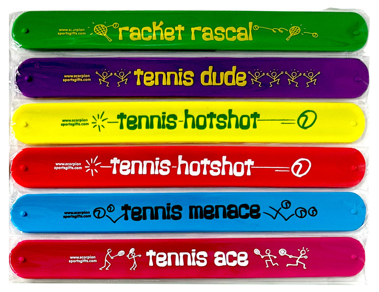 Tennis Themed Slapband 6 Pack