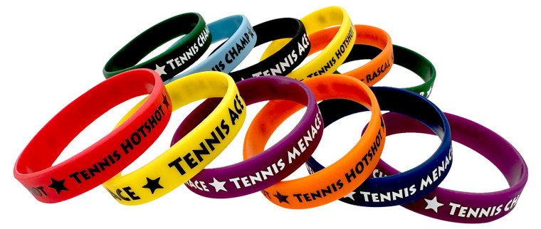 Tennis Themed Wristband 12 Pack