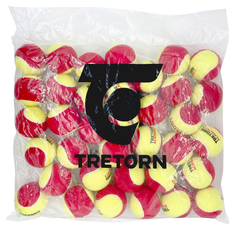 Tretorn Academy Oversize Red Felt Tennis Balls 72 Pack