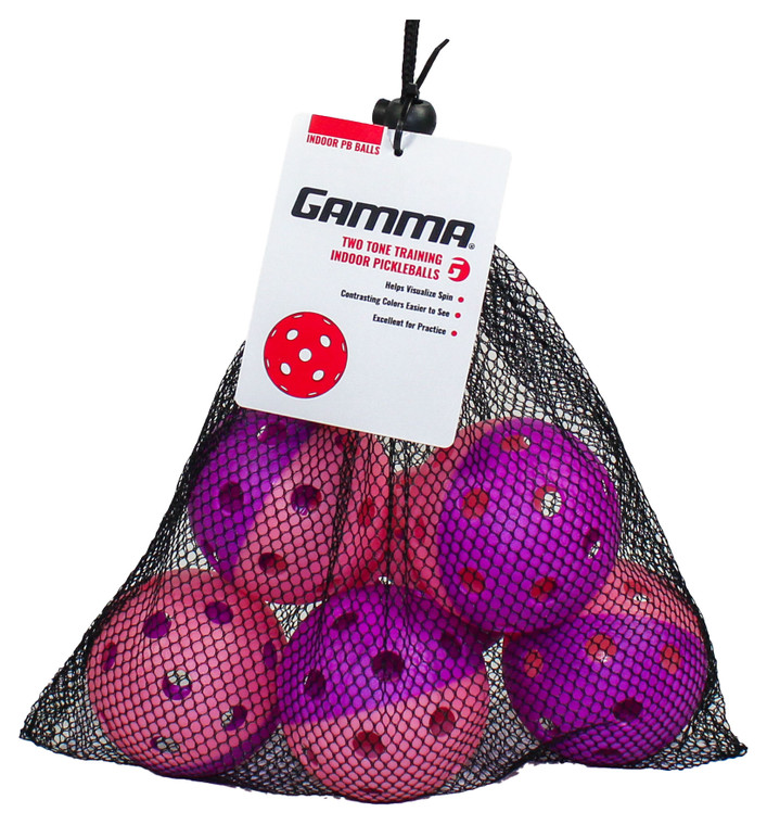 Gamma 2-Tone Indoor Pickleball Balls 6 Pack
