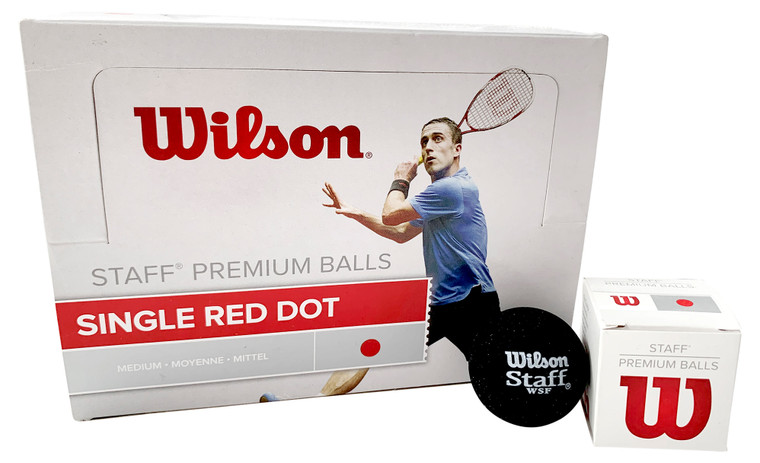 Wilson Staff Red Dot Squash Balls 12 Pack Wilson Staff Red Dot Squash Balls 12 Pack