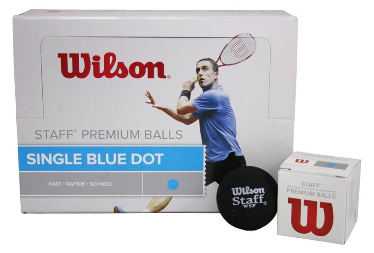 Wilson Staff Blue Dot Squash Balls 12 Pack Wilson Staff Blue Dot Squash Balls 12 Pack
