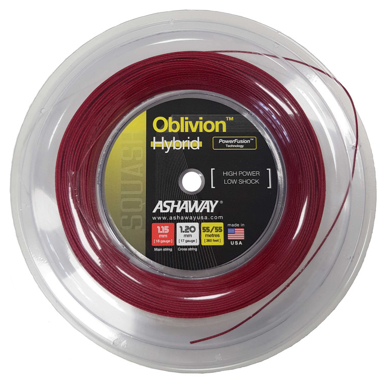 Ashaway Oblivion 1.15-1.20mm Squash Hybrid 110M Reel