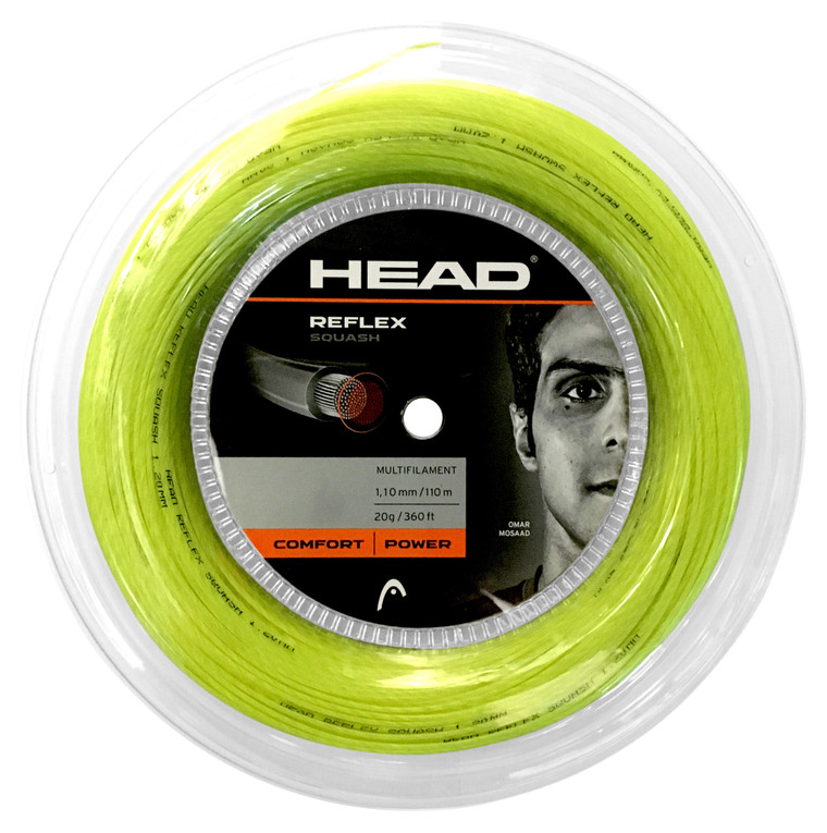 HEAD Reflex 20 1.10mm Squash 110M Reel - Racquet Depot UK