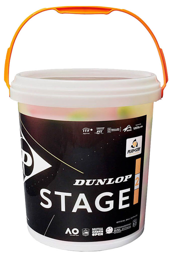 Dunlop Stage 2 Orange Junior Tennis Balls 60 Bucket