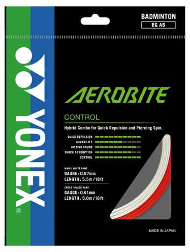 Yonex Aerobite 0.67-0.61mm Badminton Hybrid Set - W & D Strings
