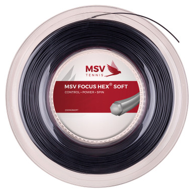 MSV Focus HEX Soft Tennis String Reel, 17/1.20 Gauge, Yellow