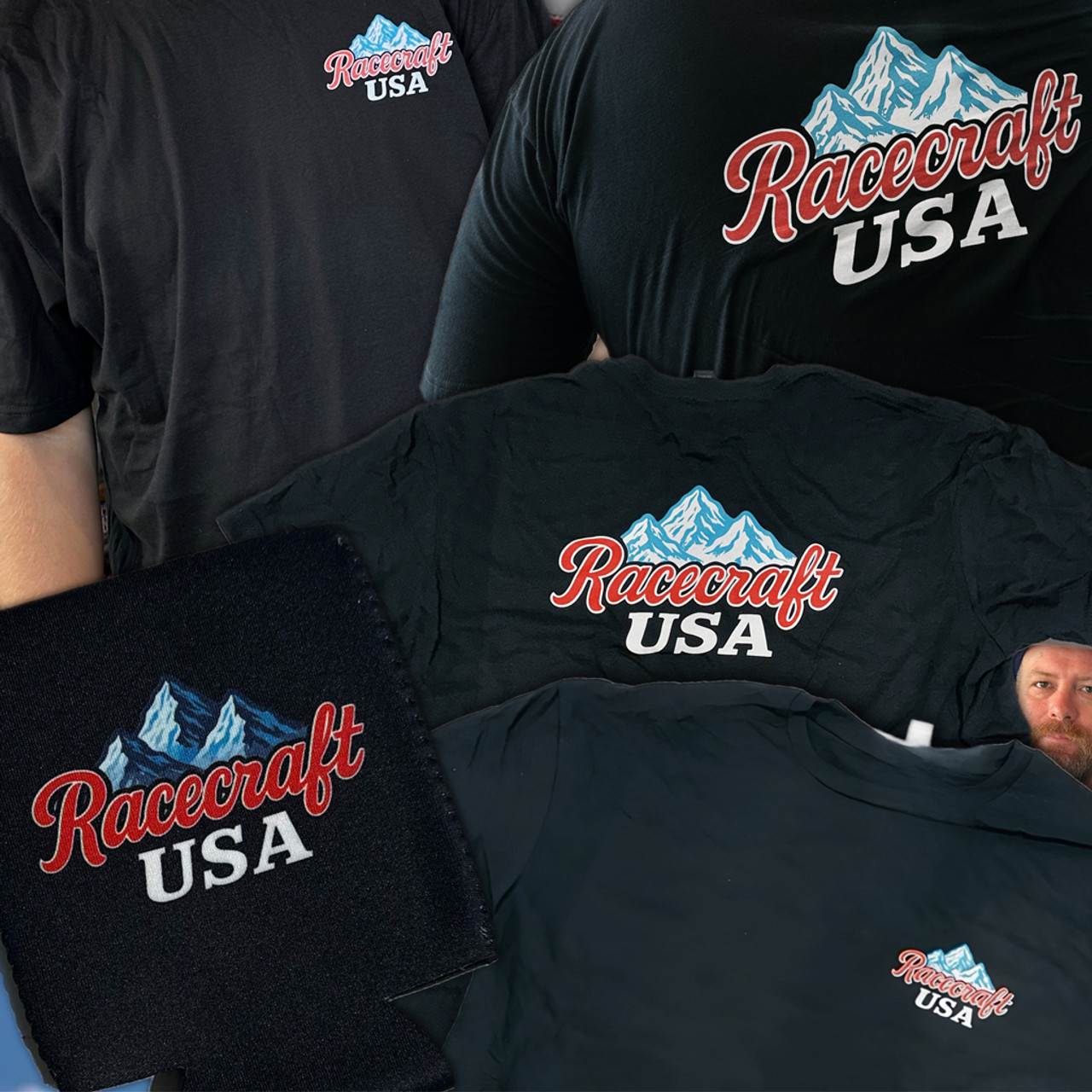 RaceCraft USA Race Fuel Collection T-Shirt and Koozie Combo
