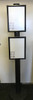 Black Sign Post 1800H with Double A3 Snap Frames