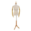 Fabric Torso Female with Wooden Arms & Base