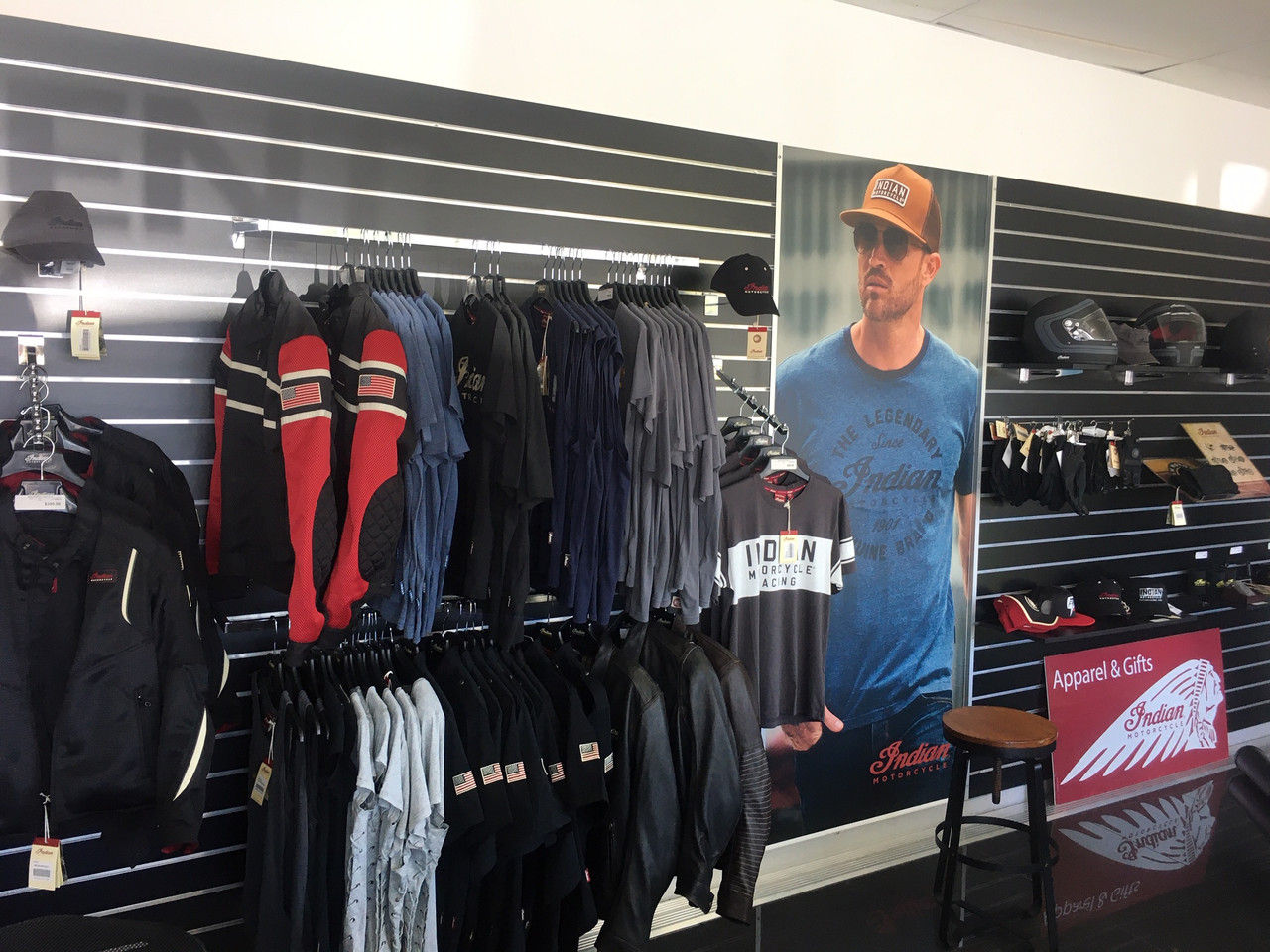 Clothing display - Indian Motorcycles Cairns