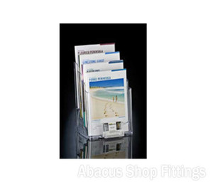 4 TIER A4 BROCHURE HOLDER & 1 HORIZONTAL BUSINESS CARD HOLDER