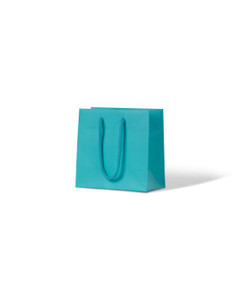 Laminated Matte Emerald Aqua Paper Bag