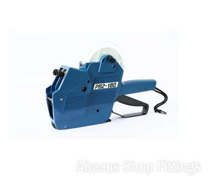 The PB2180 is the preferred two line labeller where there is a need for price marking. Can also be used for date coding and price applications or product identification purposes. The easy to load labeller offers minimal squeeze pressure, picture window display, positive locking bands which makes this tool an excellent choice. Labeller - Standard Type 8+8 double liner labeller. Easy to load labels and ink roller. Clear and large font size. Labels are 16mmx18mm and are rectangular in shape. Comes with an ink roller and one roll of removeable labels.
Hand Labeller Colour: Blue            
Dimensions are 260mm L x 160mm W x 60mm H.
Labels also available, PT L56 removable white labels.