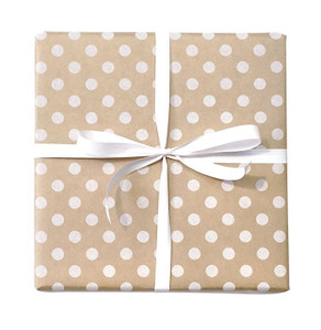 Spot On Kraft Wrap White