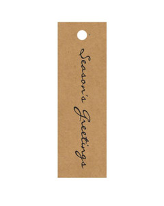 Gift Tags Seasons Greetings Black On Kraft