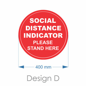 Social Distancing Floor Sticker (Design D)