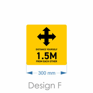 Social Distancing Floor Sticker (Design F)
