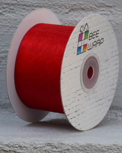 Ribbon Cut Edge Organza Red 50mm x 50mt