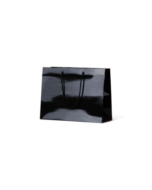 Laminated Gloss Ruby Black Paper Bag