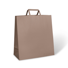 FLAT FOLD HANDLE BAGS #80 BROWN CTN/200