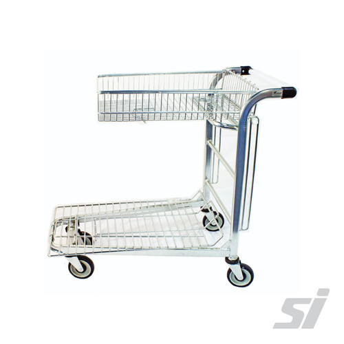 Shopping Trolley with Fold down Basket