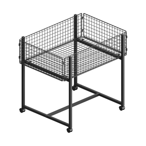 Merchandising Wire Basket on Wheels