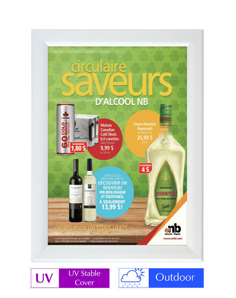 Frame Snap Lock A0 Silver Aluminium Outdoor