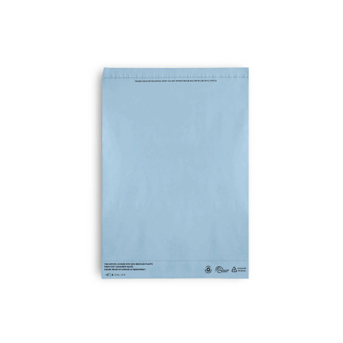 Medium Recycled Plastic Mailing Satchel- Blue