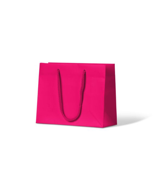 Laminated Matte Petite Hot Pink Paper Bag