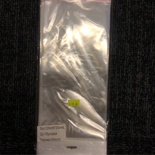 Hang Sell Cello Reseal Bag 125mm X 250mm