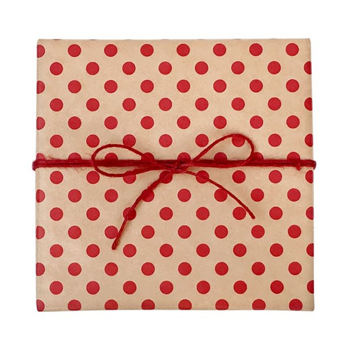 Spot On Kraft Wrap Red