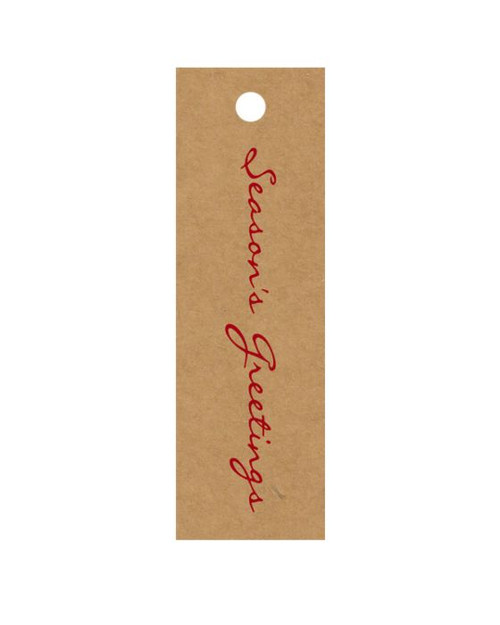 Gift Tags Seasons Greetings Kraft