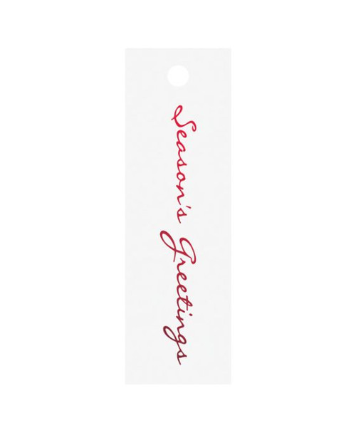 Gift Tags Seasons Greetings Red